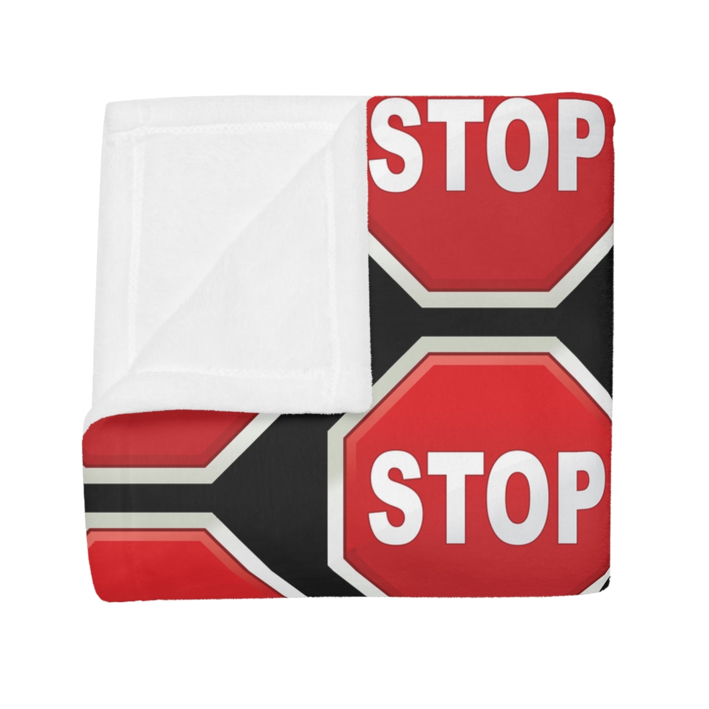 Stop sign Fleece Blanket