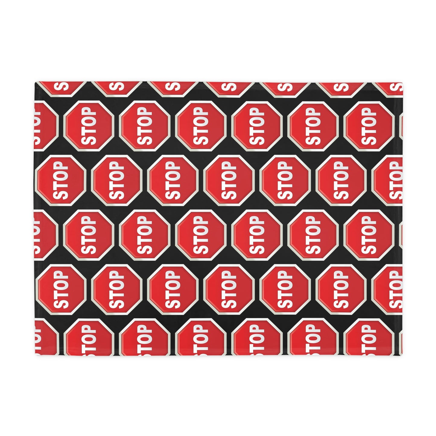 Stop sign Fleece Blanket