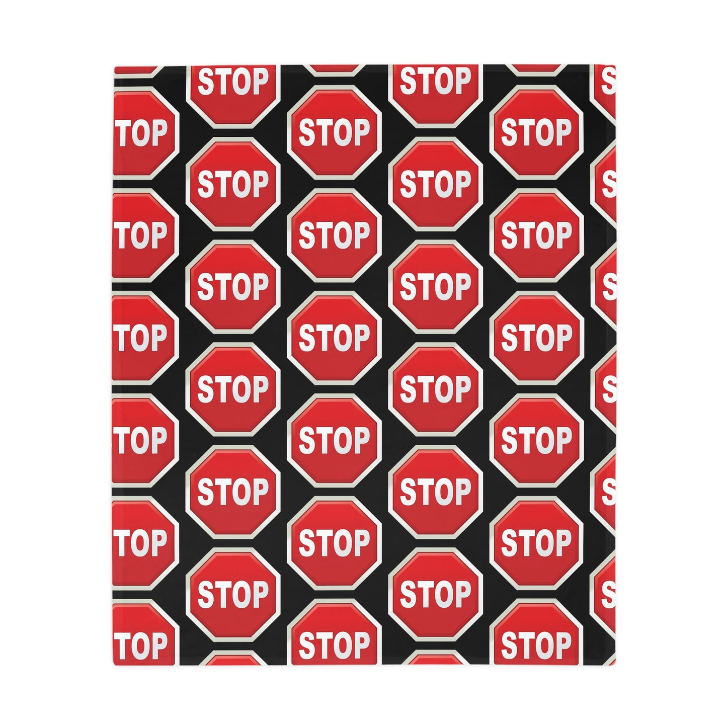 Stop sign Fleece Blanket