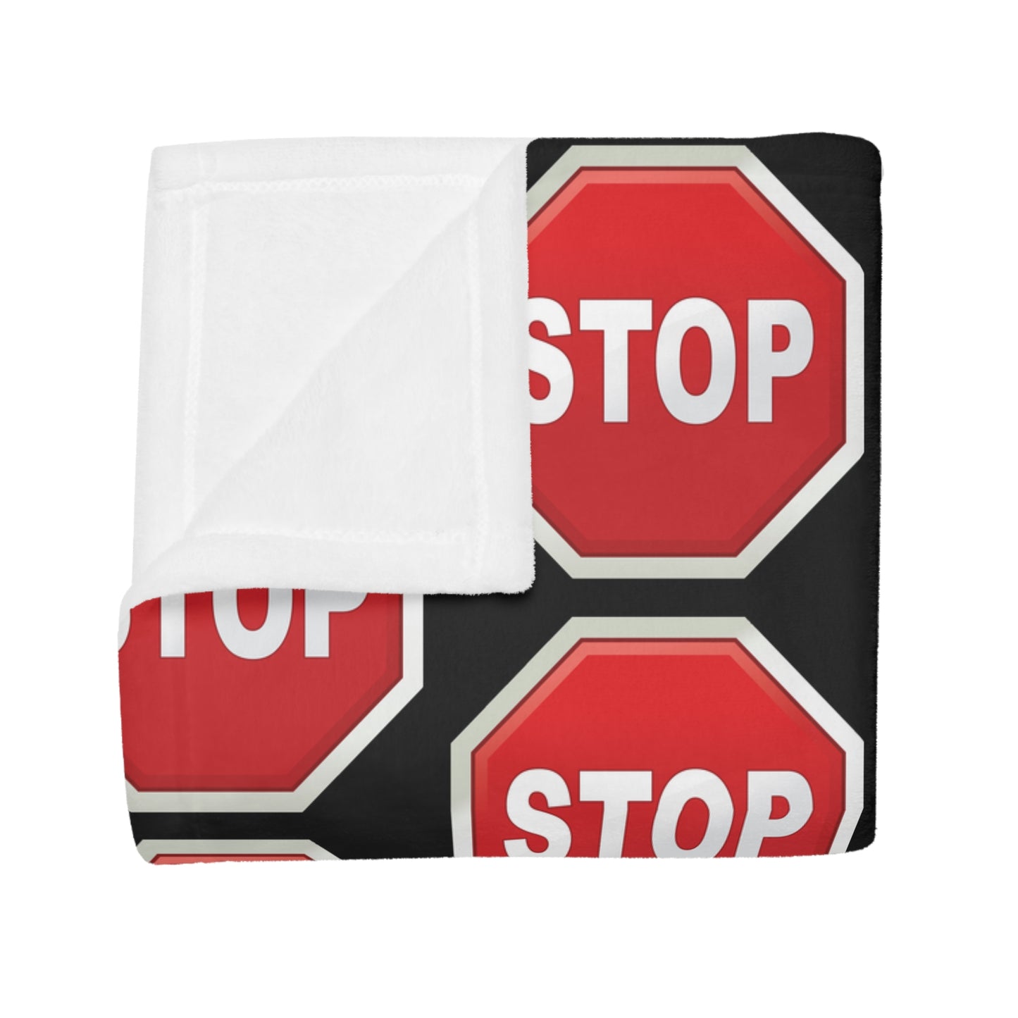 Stop sign Fleece Blanket